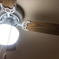 Ceiling fan after cleaning
